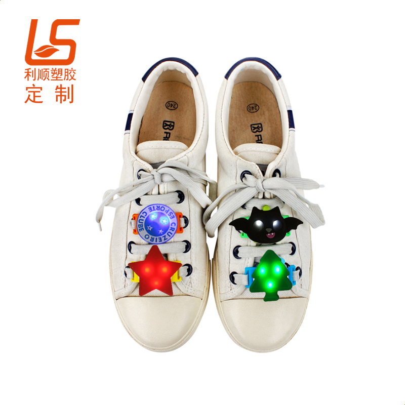 卡通公仔硅膠發光鞋扣定制