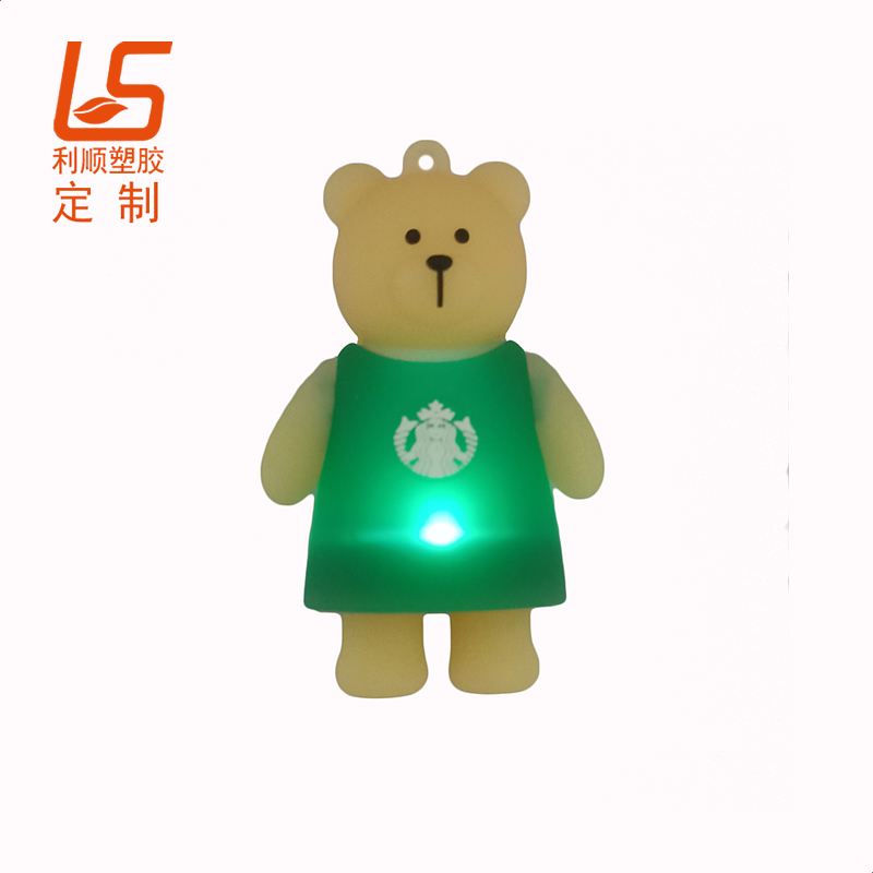 定制星巴克LED發光公仔 星巴克小熊LED燈公仔