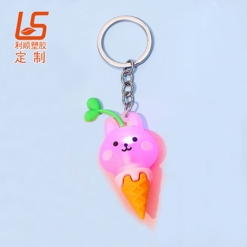 卡通硅膠公仔_LED閃燈鑰匙扣LED發光公仔鑰匙扣 (7)